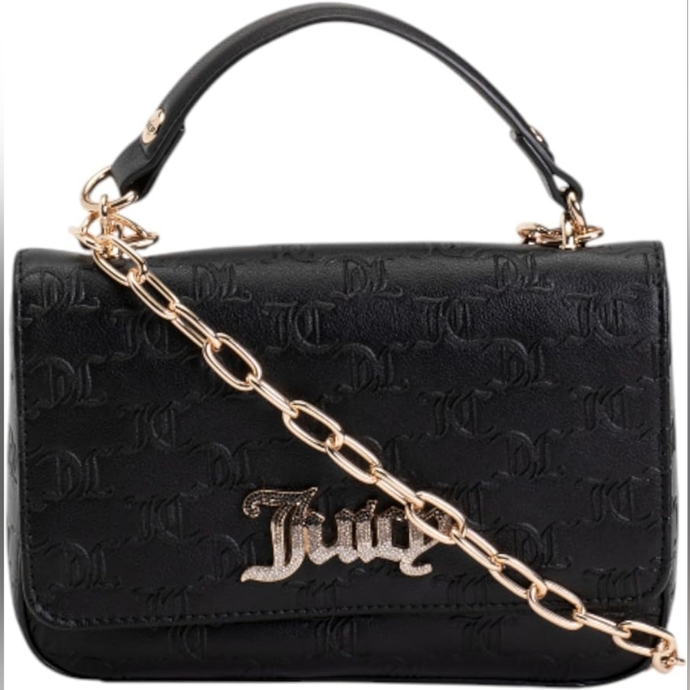 Juicy Couture Black Crossbody Bag with Gold Chain